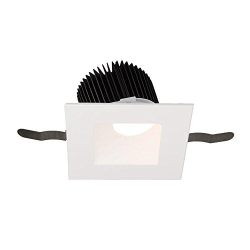 WAC Lighting R3ASWT-A835-WT Aether Square Wall Wash Trim with LED Light Engine Flood 50 Beam 3500K White