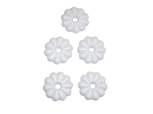 5 White Ceiling Floret Medallion Screw Washer Cover Rosettes Mobile Home RV