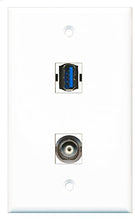 Load image into Gallery viewer, RiteAV - 1 Port BNC 1 Port USB 3 A-A Wall Plate - Bracket Included
