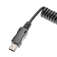 Load image into Gallery viewer, FASEN Micro USB 2.0 to Mini USB 2.0 M/M Spring Data Cable Black(0.6M)
