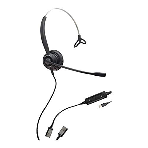 XS 820 USB Headset for PC, MAC and USB Telephones | Quick-Disconnect Cable Included | Connects to Headset to PC, MAC, Lync, Skype & USB VoiP Phones | Mute, Volume and Answer Buttons