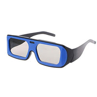 ForHe 1 Pair 3D Cinema Glasses Dual Color Frame for Passive TVs  Movie Theater Glasses - Circular Polarized (Blue+Black)