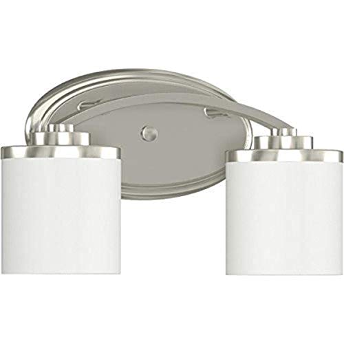 Monument 2479593 Dual Lamp Brushed Nickel Vanity Fixture