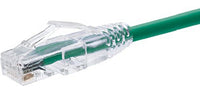 Unirise CS6-08F-GRN Clearfit Slim Cat6 28AWG Patch Cable, Snagless, Green, 8ft