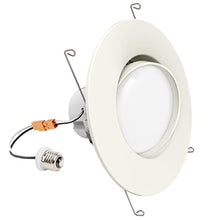 Load image into Gallery viewer, Sunco Lighting LED Can Lights Eyeball Retrofit Gimbal 5/6 Inch Recessed Lights Dimmable, 12W=60W, 2700K Soft White, 800 LM, Directional Angled Trim Adjustable Ceiling Downlight, UL Energy Star
