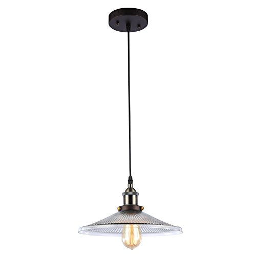 Chloe CH58035RB12-DP1 Industrial-Style 1 Light Rubbed Bronze Ceiling Mini Pendant 12