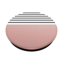 Load image into Gallery viewer, Pink Rose And White Black Stripes Design For Girls PopSockets PopGrip: Swappable Grip for Phones &amp; Tablets
