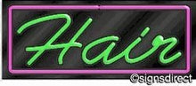 Load image into Gallery viewer, &quot;Hair&quot; Neon Sign : 351, Background Material=Black Plexiglass
