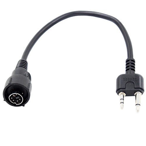 Tenq Mini DIN Plug 2pin Connect Throat Vibration MIC for Midland 75-501 75-510 75-785 75-786 GXT GXT700 GXT710 GXT735 GXT750 GXT771