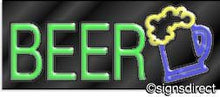 Load image into Gallery viewer, &quot;Beer&quot; Neon Sign w/Graphic
