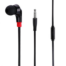 Load image into Gallery viewer, Compatible with Stylo 4 Plus - Premium Flat Wired Headset Mono Hands-Free Earphone w Mic Single Earbud Headphone Earpiece in-Ear [3.5mm] [Black] for LG Stylo 4 Plus
