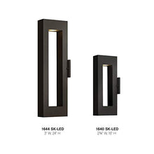 Load image into Gallery viewer, Hinkley Two Light Landscape Path 1640SK-LED Contemporary Modern LED Wall Mount from Atlantis Collection in Black Finish, Medium, See Image
