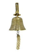 Load image into Gallery viewer, Brass Nautical Brass Bell Ship Bell Doorbell Small Bell US Navy Clock Indian Bells Hanging Bell Brass Bell for Sale Wall Mounted Bell (3 Inch Dia)
