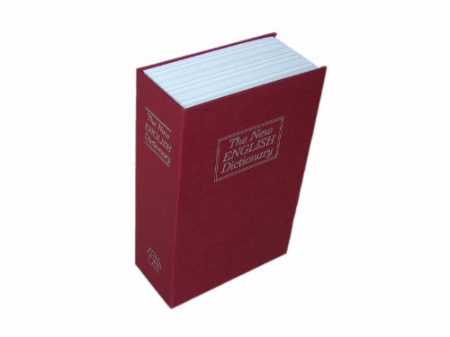 BlueDot Trading Dictionary Secret Book Hidden Safe with Key Lock, Medium, Red