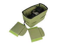 Load image into Gallery viewer, LXH Shockproof Padded Foldable Partition Camera Insert Protective Bag Lens Cases for DSLR Shot Or Flash Light,for Canon Sony Nikon Olympus Camera (Green 10.24 * 5.9 * 7.48 inch)
