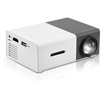 Load image into Gallery viewer, Mini LED Projector , Mini Private Home Theater Portable LED Projector Support 1080P HD HDMI Multimedia Player Clear Stereo Sound for Outdoor Recreation , Entertainment Venues Black White
