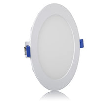 Load image into Gallery viewer, Maxxima 6 in. Dimmable Slim Round LED Downlight, Flat Panel Light Fixture, Recessed Retrofit, 1050 Lumens, Warm White 2700K, 14 Watt, Junction Box Included
