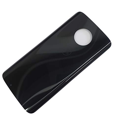 Eaglewireless Compatible Rear Panel Cover Back Glass Replacement Parts with Tape for Motorola Moto G6 XT1925 XT1925-6-Black