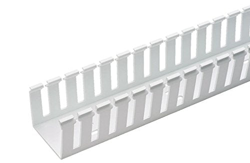 Panduit G.5X1WH6-A Type G Wide Slot Wiring Duct with Adhesive Tape, PVC, White (20-Pack)