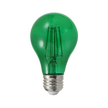 Load image into Gallery viewer, SYLVANIA LED Green Glass Filament A19 Light Bulb, Efficient 4.5W, 40W Equivalent, Dimmable, E26 Medium Base - 1 Pack (40303)
