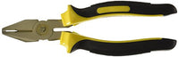 uxcell Yellow Black Handle Nickel Alloy Wire Cutter Combination Pliers, 7.1 inches