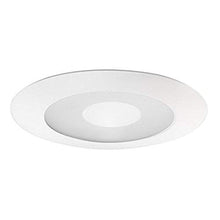 Load image into Gallery viewer, Juno Lighting Group 212N WH Frosted Lens with Clear Center Shower Recessed Trim, 250 watts, 5-Inch, White
