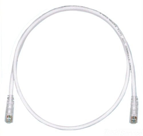 Panduit UTPSP7Y Category-6 8-Conductor Strain Relief Clear Boot Patch Cord, 7-Feet, Off White