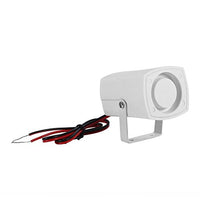 Fdit Electronic Wired Alarm Siren Horn Mini Loud Siren Horn for Security System Alarm System with Support 110dB DC 12V