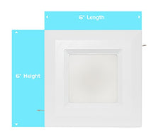 Load image into Gallery viewer, Westgate 15 Watt 6&quot; Inch Recessed Lighting Kit with Baffle Trim - Square Shaped LED Retrofit Downlight - Premium Dimmable Light Fixture - Best Ceiling Lights - ETL Listed (3000K Soft White 1 Pack)
