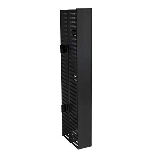 Hellermann Tyton VWMDC4X5BK Dual-Sided Vertical Wire Manager 4 Inch Front and Rear Width x 5 Inch Front/Rear Depth x 35 Inch Height Black