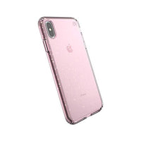 Speck Products Compatible Phone Case for Apple iPhone Xs Max, Presidio Clear + Glitter Case, Bella Pink with Gold Glitter/Bella Pink