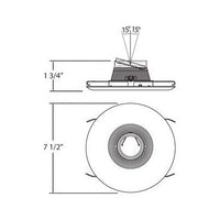 Stepped Baffle Trim Finish: White, Shade Color: White