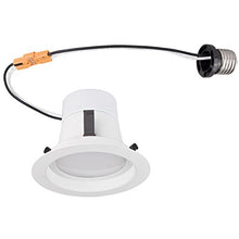 Load image into Gallery viewer, Westinghouse Lighting 3104300 Dimmable Energy Star Recessed LED Downlight with Medium Base Socket Adapter, 8W/4&quot;, Warm White
