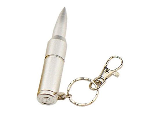 Feature Silver Bullet USB 2.0 Flash Drive 32GB Thumb Drive with Keychain