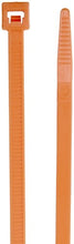Load image into Gallery viewer, Standard Cable Tie, 30lbs Tensile Strength, 1-1/4&quot; Bundle Diameter, 0.130&quot; Width, 5.6&quot; Length, Orange
