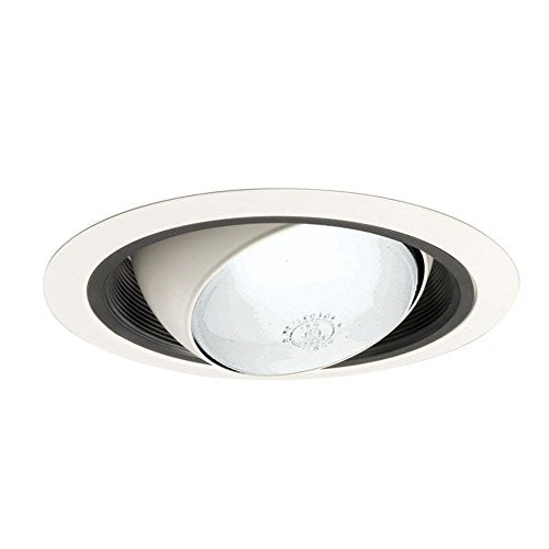 Juno 249B-WH, Shallow 6 inch Round IC Rated Recessed Trim, 75 Total Watts Halogen