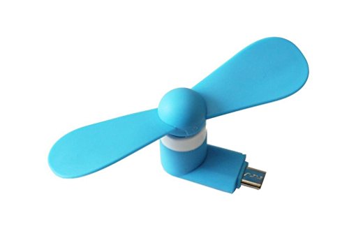 LAAT Mini USB Fan Micro Phone Portable Electric Fan for Android (Blue)