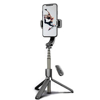 1-Axis Portable Folding Smartphone Gimbal Shot Stabilizer, Auto Balancing with Tripod/Selfie Stick with Remote Shutter