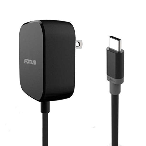 15W Adaptive Fast Home Charger 5ft Long Cable Supports Turbo Charging Smart Detect Travel Wall AC Power Adapter USB-C Wire for BlackBerry Key2 - Key2 LE - BlackBerry KEYone - BlackBerry Motion