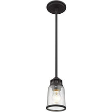 Load image into Gallery viewer, Livex 40021-07 Transitional One Light Mini Pendant from Lawrenceville Collection in Bronze/Dark Finish
