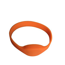 Load image into Gallery viewer, YARONGTECH RFID Wristband 125khz,EM4100 Silicone Adult Size Read Only for Door Access (Pack of 100) (Orange)
