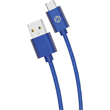Load image into Gallery viewer, Charge &amp; Sync Braided USB-C to USB-A Cable, 6ft (Blue)
