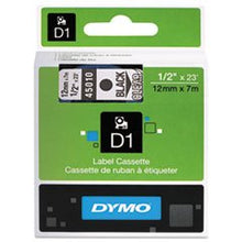Load image into Gallery viewer, (3 Pack Value Bundle) DYM45010 D1 Standard Tape Cartridge for Dymo Label Makers, 1/2in x 23ft, Black on Clear
