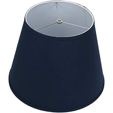 Load image into Gallery viewer, FenchelShades.com Lamp Shade 11x17x13 Navy Blue Linen Fabric
