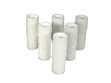 Load image into Gallery viewer, Set of 6 pc. 4&quot; Tall White Large Diameter Edison Wide Base 1-3/16&quot; Inner Diameter x 1-5/16&quot; Outer Diameter Beeswax Candle Covers. Sleeves That Slide Over existing sockets. Several Diameters Available
