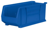 Akro-Mils 30284 Super Size Plastic Stacking Storage Akro Bin, 24-Inch Diameter by 8-Inch Width by 7-Inch Height, Blue, Case of 4