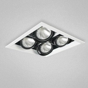 Eurofase TE164B-02 4-Light PAR20 Recessed Mutiple Square Trim, White