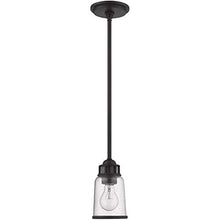 Load image into Gallery viewer, Livex 40021-07 Transitional One Light Mini Pendant from Lawrenceville Collection in Bronze/Dark Finish
