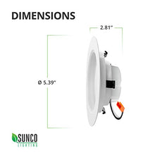 Load image into Gallery viewer, Sunco Lighting 10 Pack 4 Inch LED Recessed Downlight, Baffle Trim, Dimmable, 11W=40W, 3000K Warm White, 660 LM, Damp Rated, Simple Retrofit Installation - UL + Energy Star
