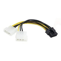 FASEN Dual Molex 4Pin IDE to 8 Pin PCI-E Power Lead Cable for Asus MSI VGA Video Graphic Card 0.15M 0.45FT